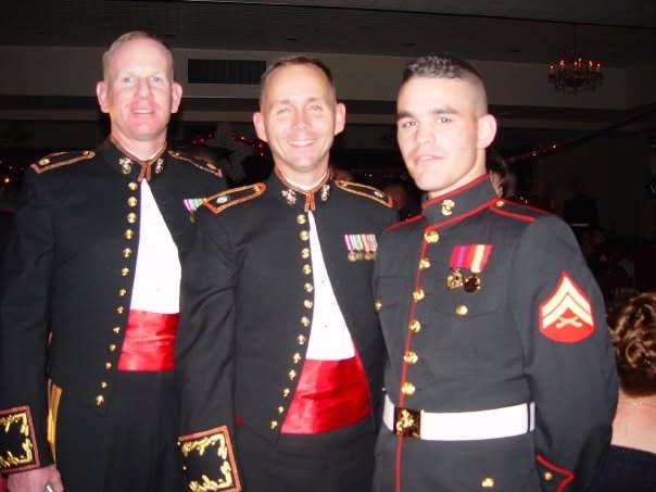 Santiago in U.S. Marine Corps Dress Blues at Marine Corps Ball